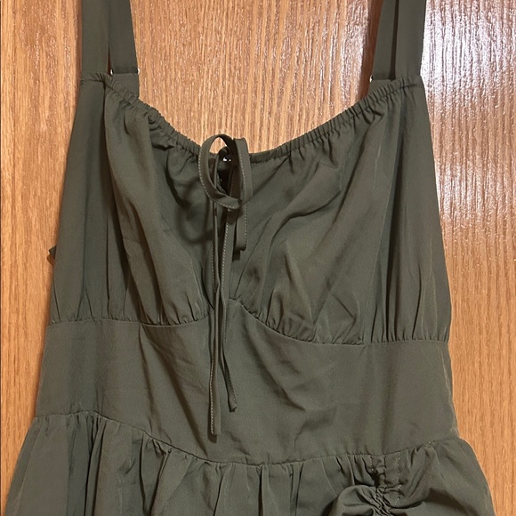 Chic Olive Green Ruffle Scarlet Darkness dress - Picture 4 of 15
